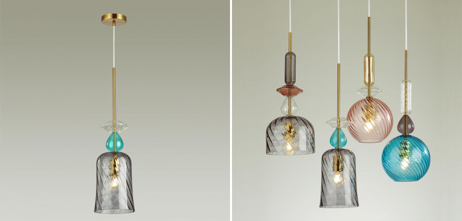 Подвесной Geometry Glass Голубой Подвесной Geometry Glass Голубой - Loft-Concept в Барнауле