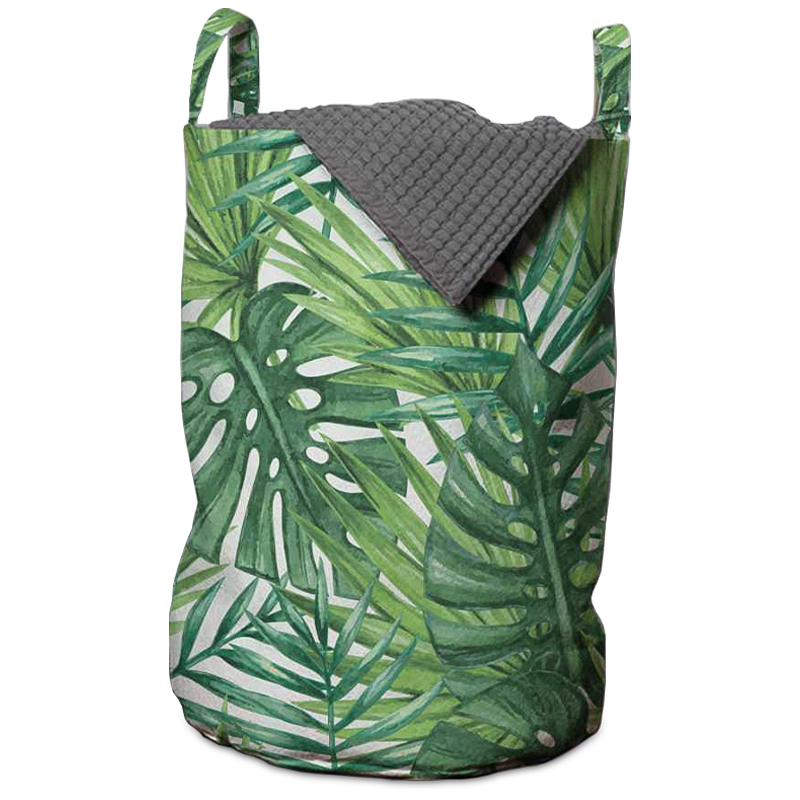 Корзина Tropical Leaves Basket Зеленый Белый Корзина Tropical Leaves Basket Зеленый Белый в Барнауле | Loft Concept