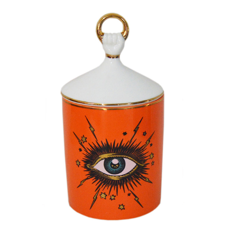Ваза Vase Eye оранжевая Оранжевый Белый Глянцевое золото Ваза Vase Eye оранжевая Оранжевый Белый Глянцевое золото в Барнауле | Loft Concept