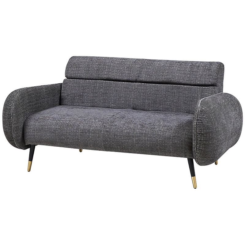 Диван Hebert Sofa Grey M Серый Серый Черный Латунь Диван Hebert Sofa Grey M Серый Серый Черный Латунь в Барнауле | Loft Concept