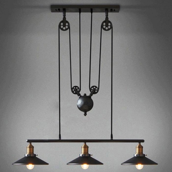 Люстра Loft Cone Pendant Balance Line 3 Черный Люстра Loft Cone Pendant Balance Line 3 Черный в Барнауле | Loft Concept