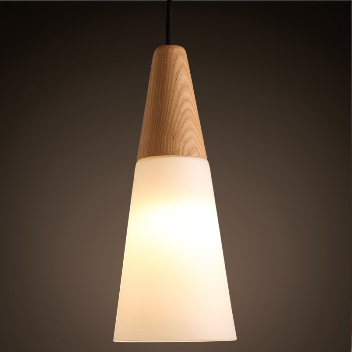 Подвесной светильник Opaque Light Tall Белый Белый дуб Подвесной светильник Opaque Light Tall Белый Белый дуб в Барнауле | Loft Concept