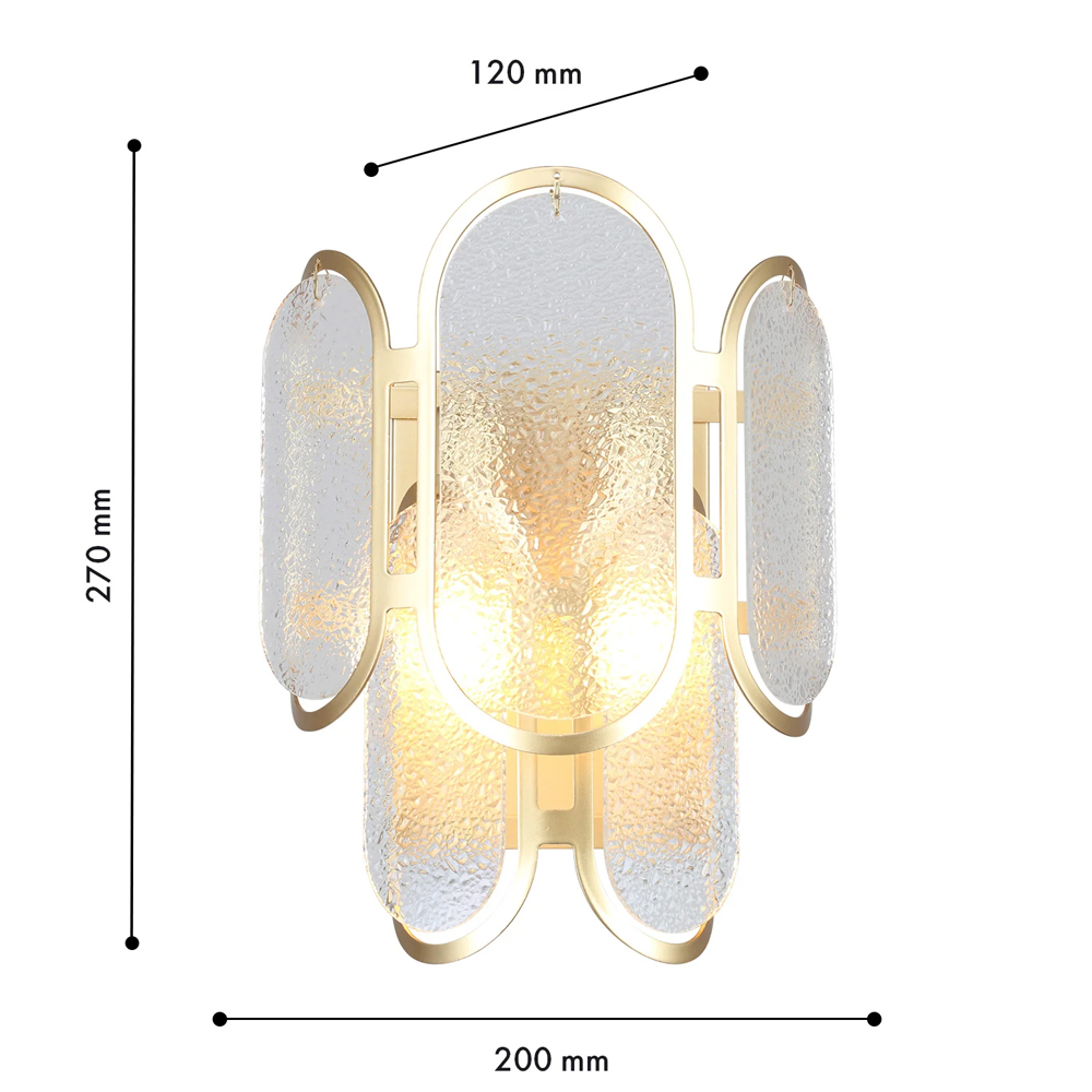 Бра из овальных элементов из непрозрачного стекла Conformation в Барнауле