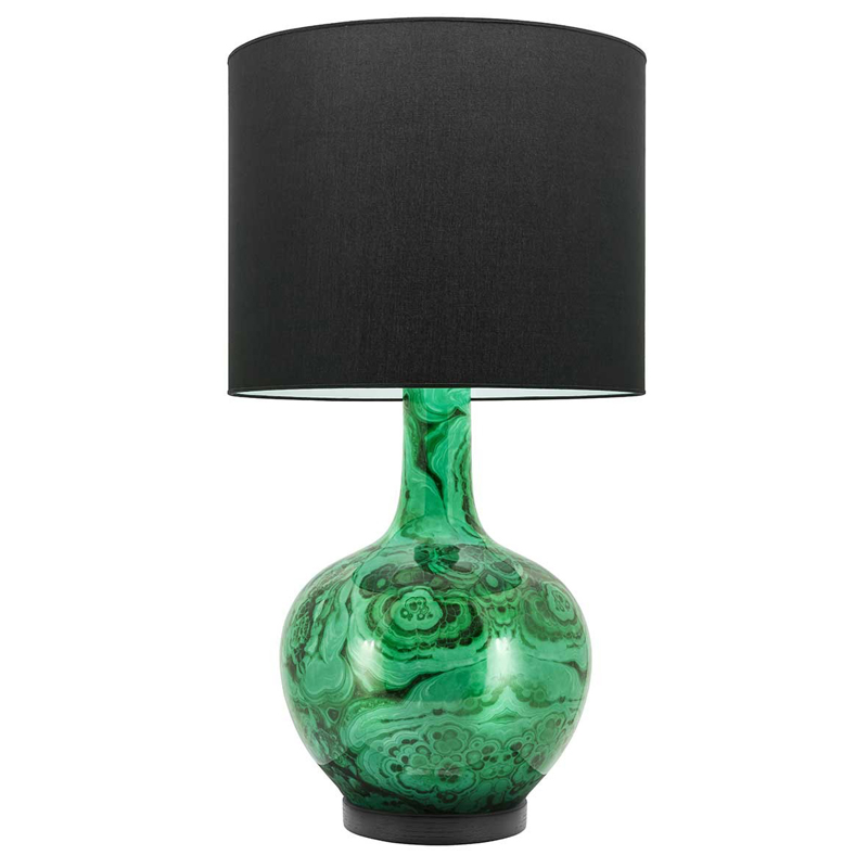 Настольная лампа ABHIKA LAMP SWELL Черный Малахит (зеленый) Настольная лампа ABHIKA LAMP SWELL Черный Малахит (зеленый) в Барнауле | Loft Concept