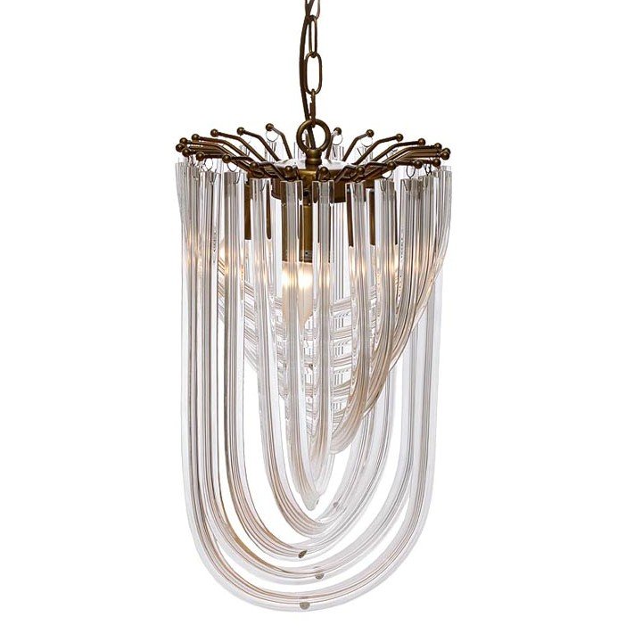 Люстра Lava Tube Pendant Clear Золотой Прозрачный Люстра Lava Tube Pendant Clear Золотой Прозрачный в Барнауле | Loft Concept