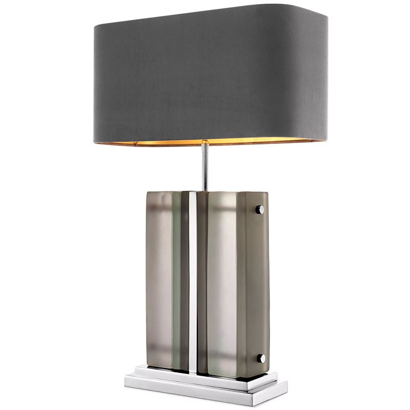 Настольная лампа Eichholtz Table Lamp Solana Nickel Серый Никель Стекло Смок Настольная лампа Eichholtz Table Lamp Solana Nickel Серый Никель Стекло Смок в Барнауле | Loft Concept