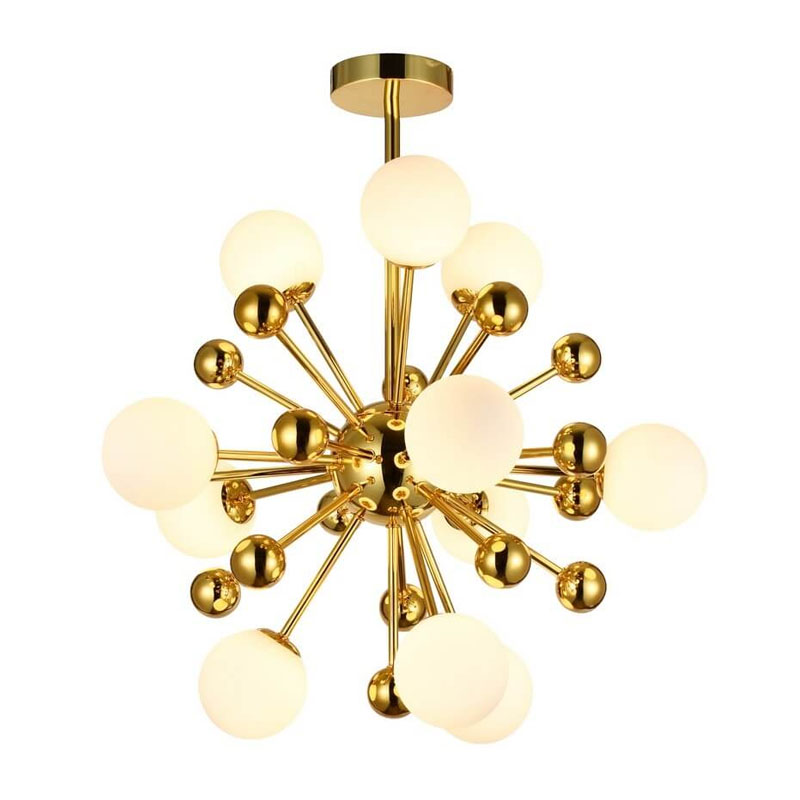 Люстра Magic Circus Sputnik Chandeliers 85 Белый Золотой Люстра Magic Circus Sputnik Chandeliers 85 Белый Золотой в Барнауле | Loft Concept
