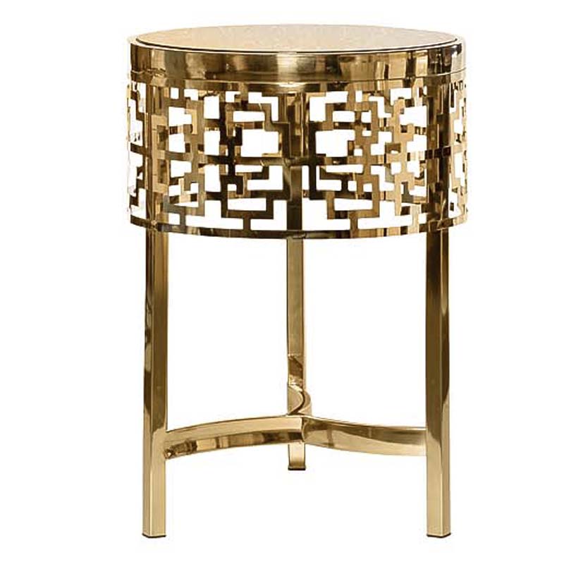 Приставной стол Yen Geometry Side Table pink gold 50 Глянцевое золото Приставной стол Yen Geometry Side Table pink gold 50 Глянцевое золото в Барнауле | Loft Concept
