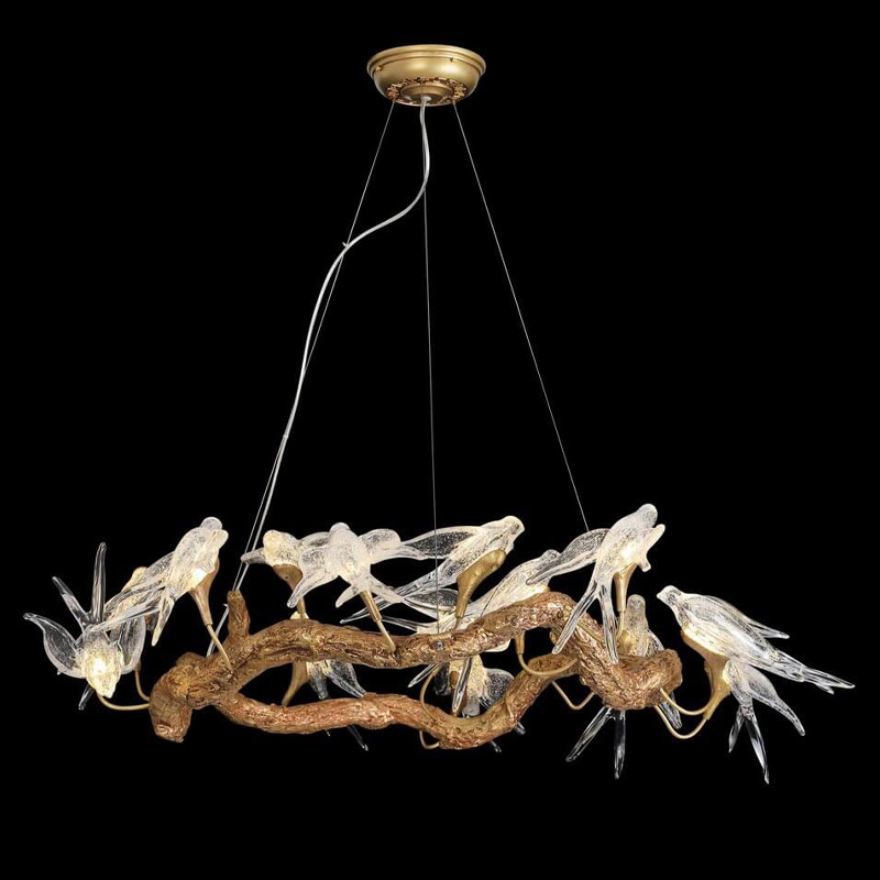 Кольцевая декоративная люстра The swallow nest Медь Прозрачный Кольцевая декоративная люстра The swallow nest Медь Прозрачный в Барнауле | Loft Concept
