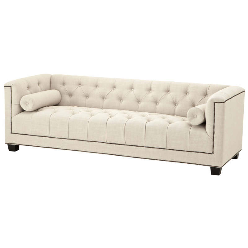 Диван Eichholtz Sofa Paolo Panama natural Бежевый Черный Коричневый Диван Eichholtz Sofa Paolo Panama natural Бежевый Черный Коричневый в Барнауле | Loft Concept