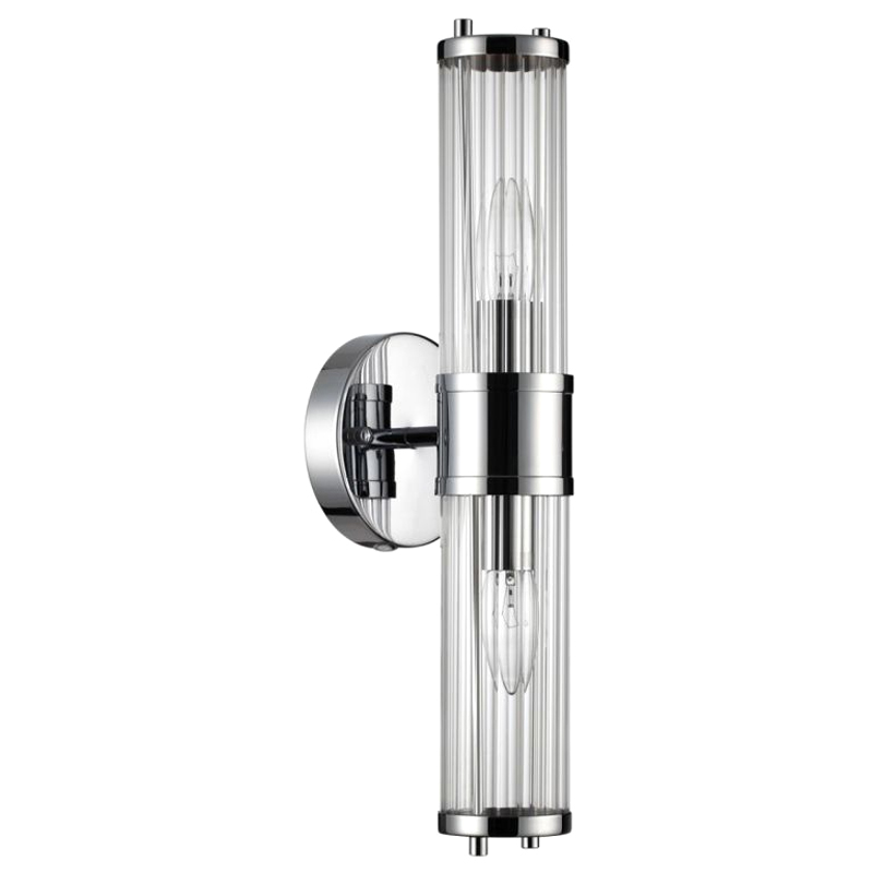 Бра Glass TUBE Серебристое на 2 лампы Серебряный Бра Glass TUBE Серебристое на 2 лампы Серебряный в Барнауле | Loft Concept