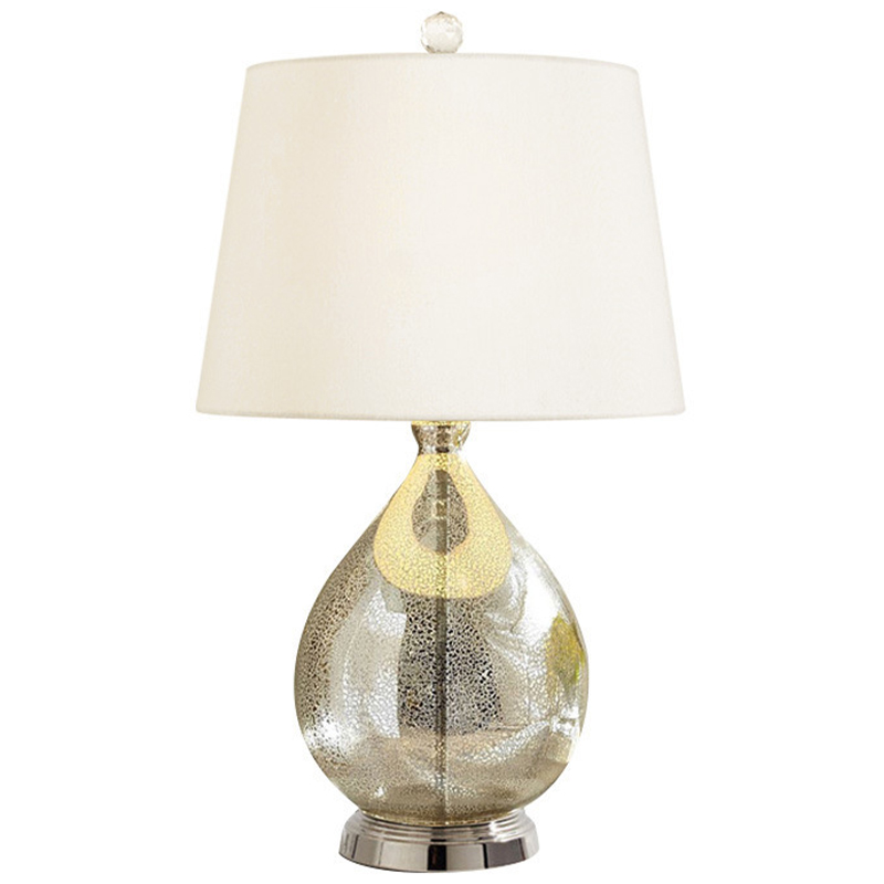 Настольная лампа Leonois Glass Table Lamp Прозрачный Хром Белый Настольная лампа Leonois Glass Table Lamp Прозрачный Хром Белый в Барнауле | Loft Concept