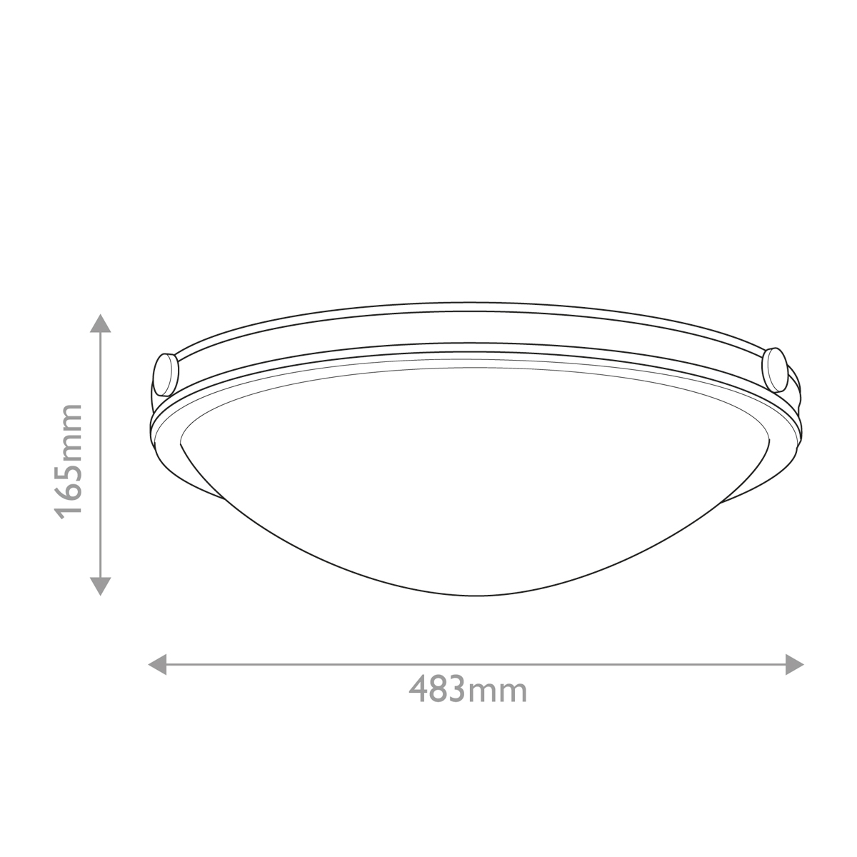 Потолочный светильник в форме неглубокой чаши с белым плафоном Hinkley в Барнауле