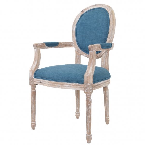 Стул French chairs Provence Blue ArmChair Голубой пастельный Бежевый Стул French chairs Provence Blue ArmChair Голубой пастельный Бежевый в Барнауле | Loft Concept