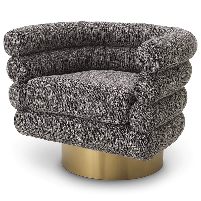 Кресло Eichholtz Swivel Chair Maguire Cambon Black Серый Латунь Кресло Eichholtz Swivel Chair Maguire Cambon Black Серый Латунь в Барнауле | Loft Concept
