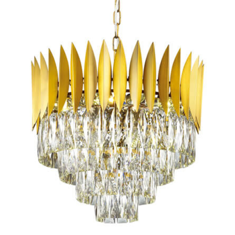 Люстра KEBO KING CHANDELIER four cascades D 45 Латунь Прозрачное Стекло Люстра KEBO KING CHANDELIER four cascades D 45 Латунь Прозрачное Стекло в Барнауле | Loft Concept