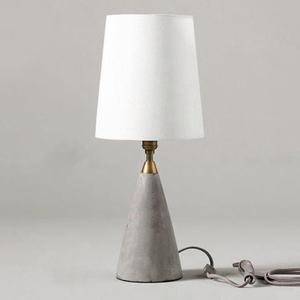 Настольная лампа Concrete Stone Table Lamp Cone Серый Настольная лампа Concrete Stone Table Lamp Cone Серый в Барнауле | Loft Concept