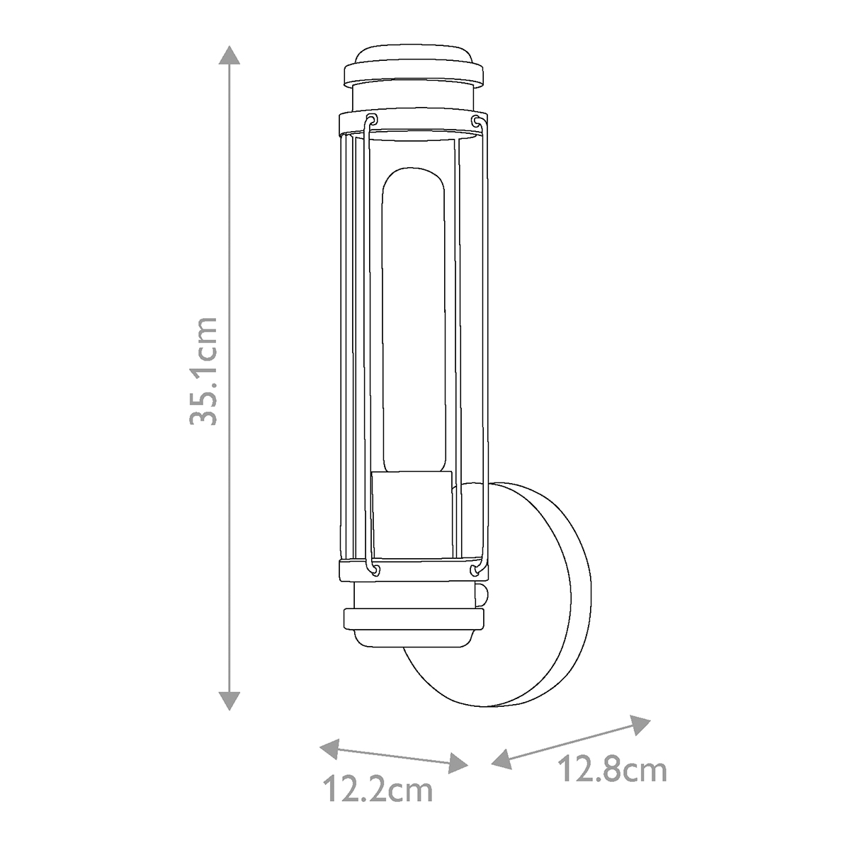 Бра для ванных комнат с прозрачным цилиндрическим плафоном на круглом основании Hinkley в Барнауле