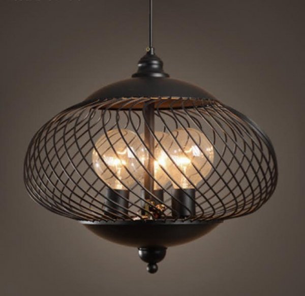 Подвесной светильник Oriental lattice pendant Черный в Барнауле | Loft Concept 