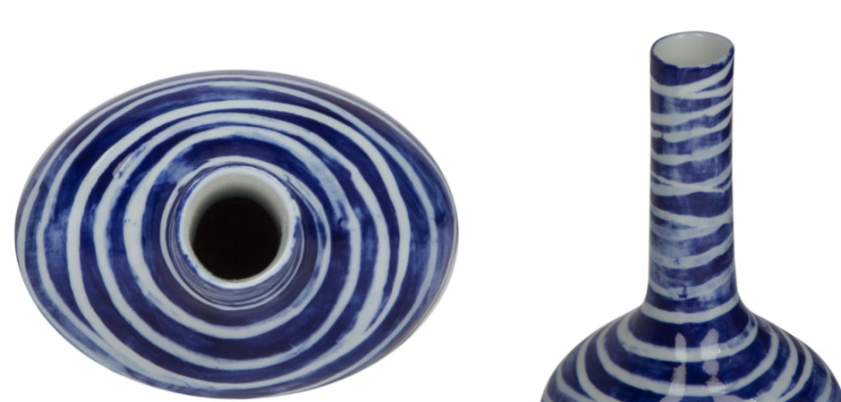 Ваза blue & white ornament Striped Bottle Ваза blue & white ornament Striped Bottle - Loft-Concept в Барнауле