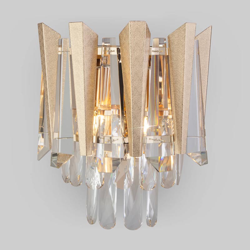 Бра Crystal Edge Sconce Прозрачный (Transparent) Золотой Бра Crystal Edge Sconce Прозрачный (Transparent) Золотой в Барнауле | Loft Concept