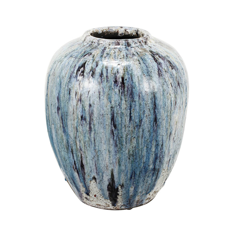 Ваза Terracotta Vase blue-white Белый Голубой Ваза Terracotta Vase blue-white Белый Голубой в Барнауле | Loft Concept