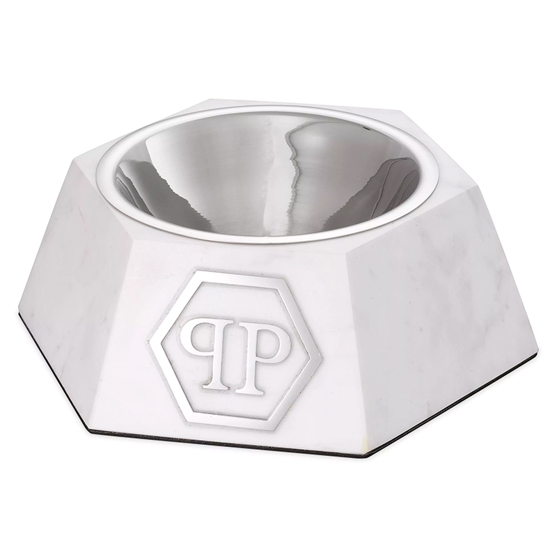 Миска для корма Dog Food bowl Nice L White Белый Сталь Миска для корма Dog Food bowl Nice L White Белый Сталь в Барнауле | Loft Concept