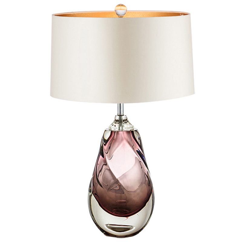 Дизайнерский настольный светильник Crystal Table Lamp Розовое стекло Белый Прозрачное Стекло Розовый Дизайнерский настольный светильник Crystal Table Lamp Розовое стекло Белый Прозрачное Стекло Розовый в Барнауле | Loft Concept