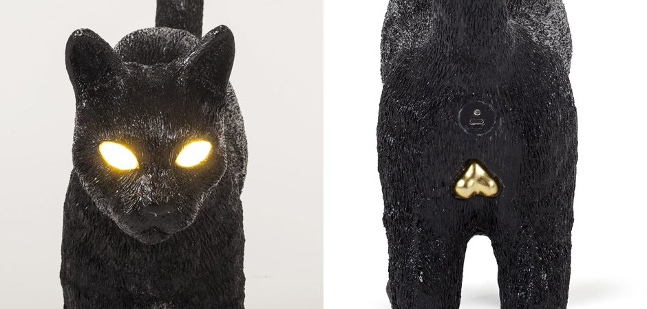 Лампа Seletti Jobby The Cat Black Лампа Seletti Jobby The Cat Black - Loft-Concept в Барнауле