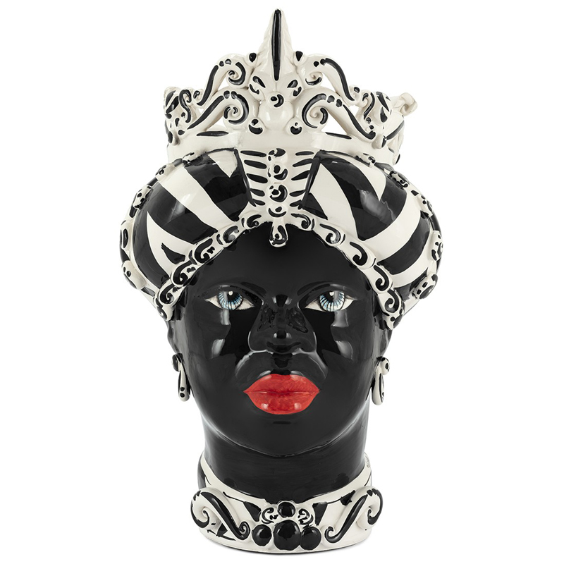 Ваза VASE MORO LADY MEDIUM Черно-белый Ваза VASE MORO LADY MEDIUM Черно-белый в Барнауле | Loft Concept