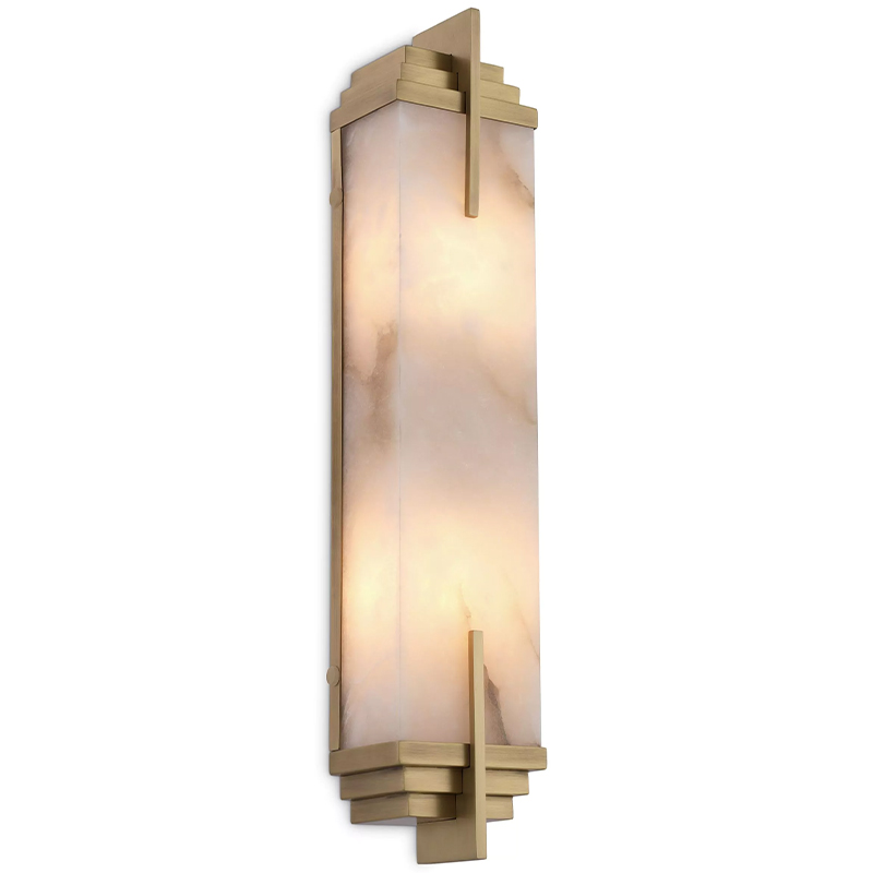 Бра Eichholtz Wall Lamp Harman Brass Латунь Бежевый Белый Мрамор Bianco Бра Eichholtz Wall Lamp Harman Brass Латунь Бежевый Белый Мрамор Bianco в Барнауле | Loft Concept