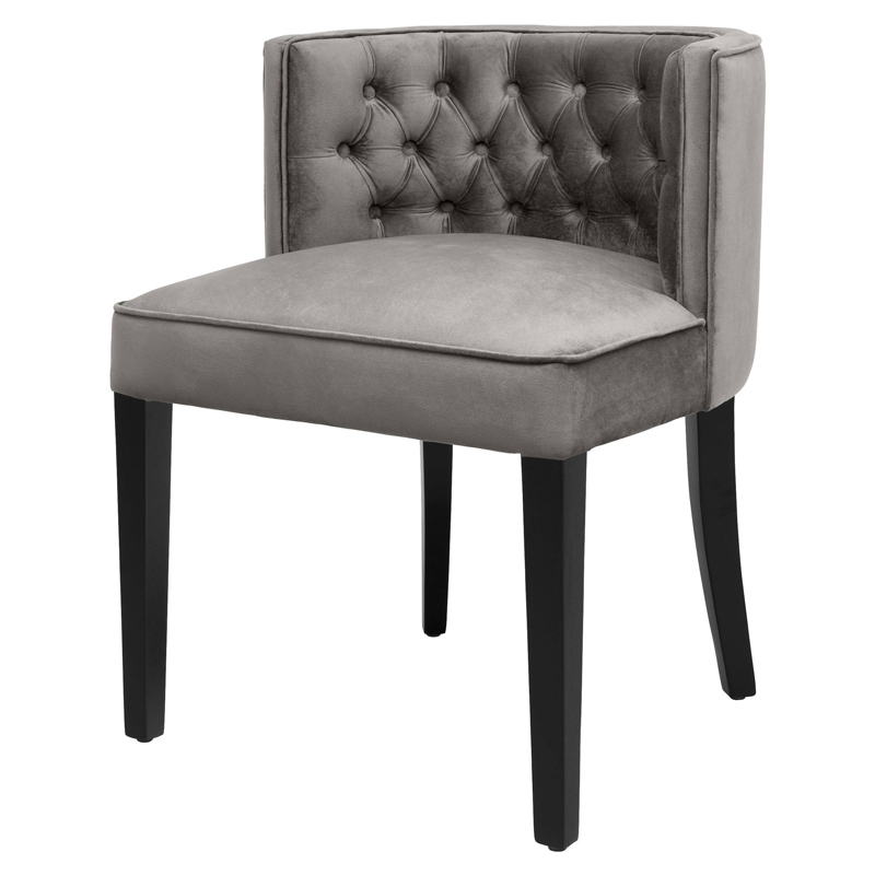 Стул Eichholtz Dining Chair Dearborn grey Серый Черный Стул Eichholtz Dining Chair Dearborn grey Серый Черный в Барнауле | Loft Concept