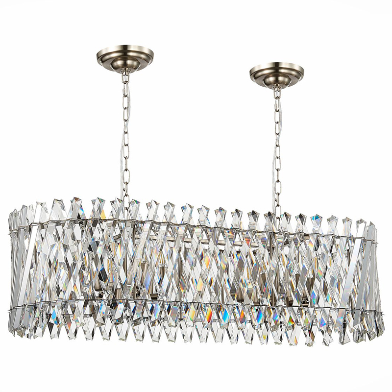 Люстра Kaeden Glass Chandelier 100 Прозрачный Никель Люстра Kaeden Glass Chandelier 100 Прозрачный Никель в Барнауле | Loft Concept