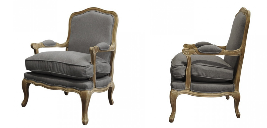 Кресло French Provence ArmChair Shebbi Grey Кресло French Provence ArmChair Shebbi Grey - Loft-Concept в Барнауле