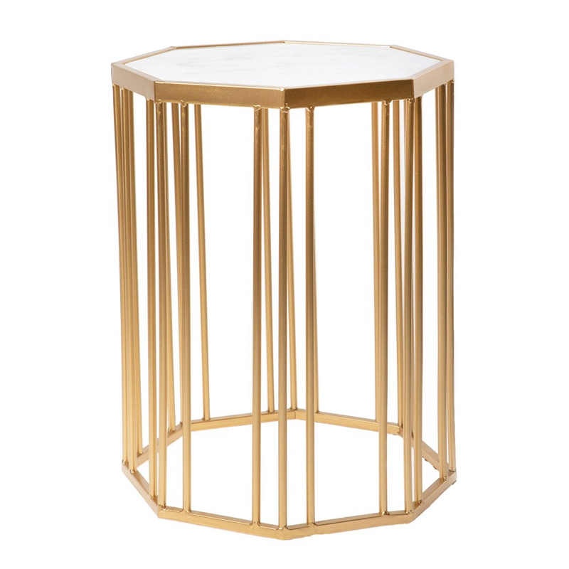 Приставной стол Side Table Marble белый мрамор Золотой Белый Мрамор Bianco Приставной стол Side Table Marble белый мрамор Золотой Белый Мрамор Bianco в Барнауле | Loft Concept