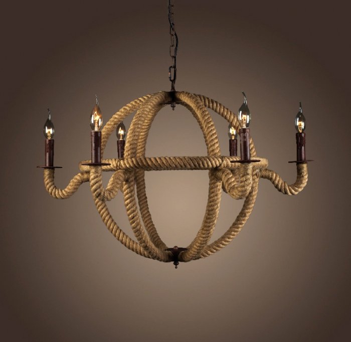 Люстра Spere 2 Loft Rope Light Коричневый Люстра Spere 2 Loft Rope Light Коричневый в Барнауле | Loft Concept