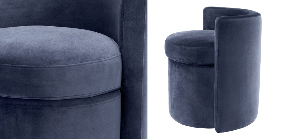 Кресло Eichholtz Stool Arcadia midnight blue Кресло Eichholtz Stool Arcadia midnight blue - Loft-Concept в Барнауле