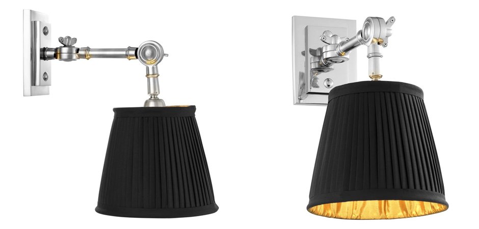 Бра Wall Lamp Wentworth Single Nickel+Black Бра Wall Lamp Wentworth Single Nickel+Black - Loft-Concept в Барнауле