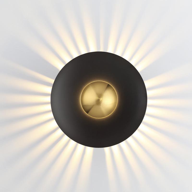 Настенный светильник Golden Mean Circle Черный Золотой Настенный светильник Golden Mean Circle Черный Золотой в Барнауле | Loft Concept