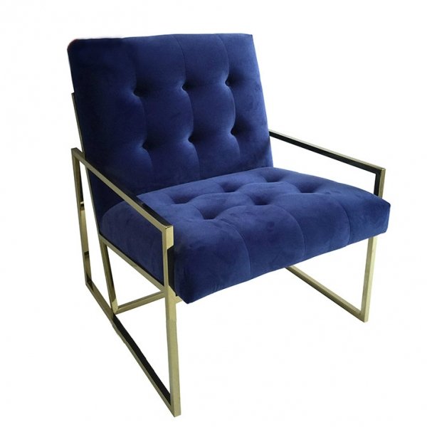 Кресло Jonathan Adler GOLDFINGER LOUNGE Синий Кресло Jonathan Adler GOLDFINGER LOUNGE Синий в Барнауле | Loft Concept