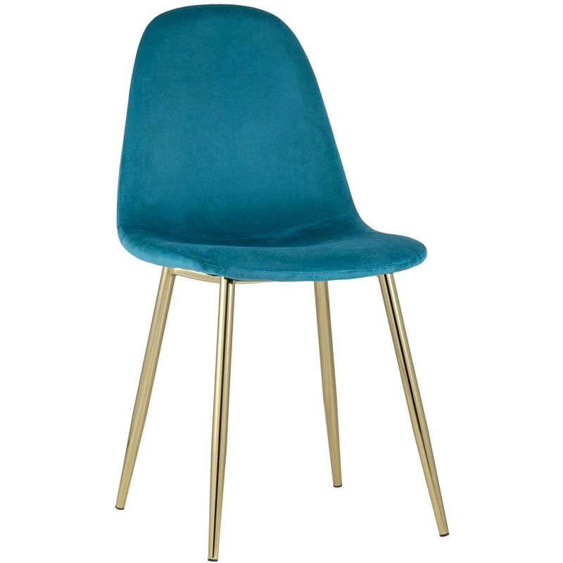 Стул Archie Chair Велюр Аквамарин Золотые ножки Голубой Золотой Стул Archie Chair Велюр Аквамарин Золотые ножки Голубой Золотой в Барнауле | Loft Concept