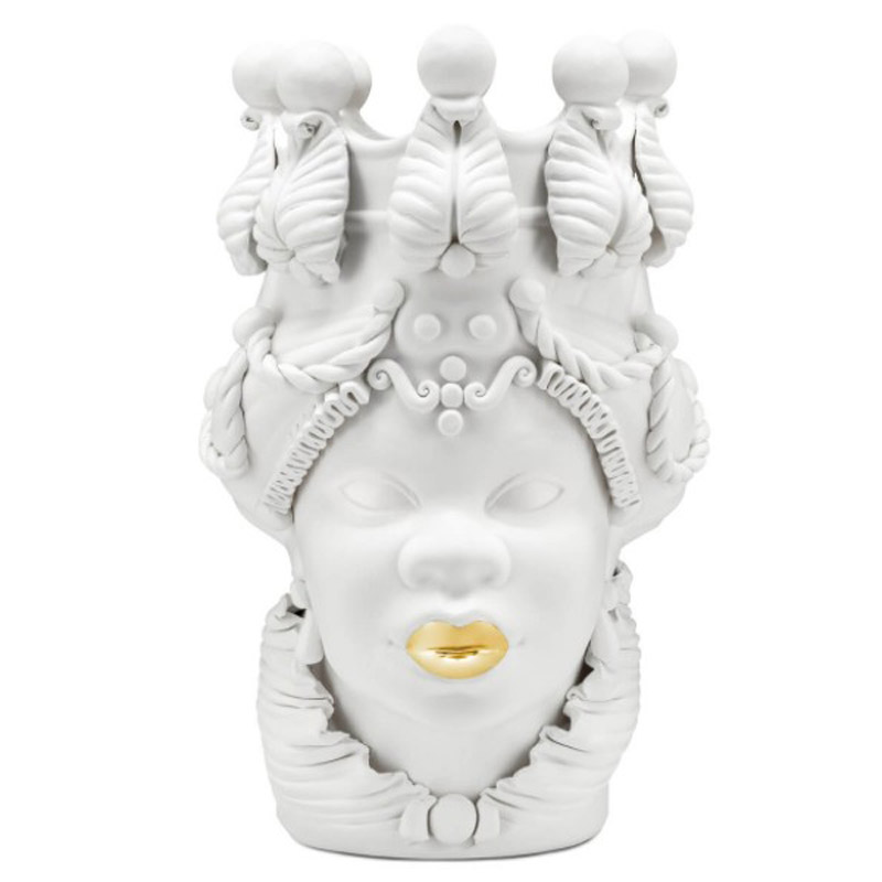 Ваза VASE MORO LADY LIPSTICK gold Белый Золотой Ваза VASE MORO LADY LIPSTICK gold Белый Золотой в Барнауле | Loft Concept