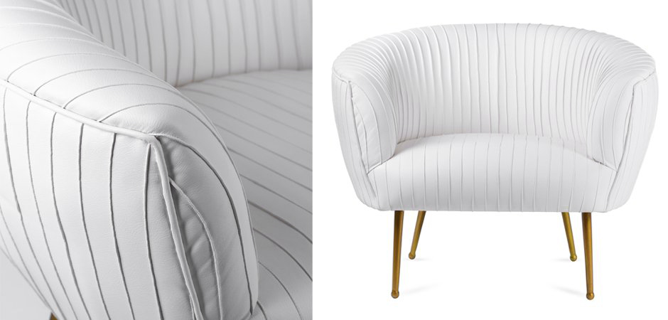 Кресло Kelly Wearstler SOUFFLE CHAIR - RUCHED Milk Кресло Kelly Wearstler SOUFFLE CHAIR - RUCHED Milk - Loft-Concept в Барнауле