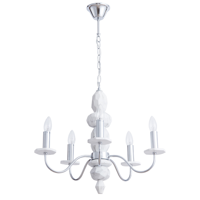 Люстра Marcela Chandelier Белый Хром Люстра Marcela Chandelier Белый Хром в Барнауле | Loft Concept