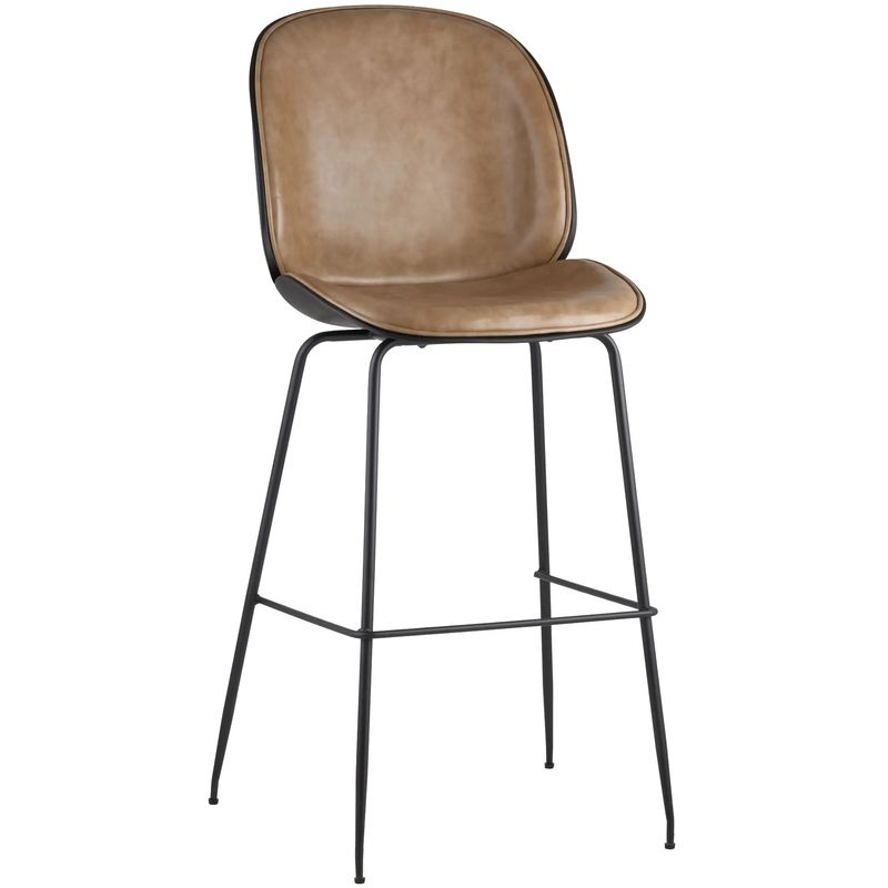 Стул Барный Винтажная Коричневыя Экокожа Vendramin Bar Chair Коричневый винтаж Черный Стул Барный Винтажная Коричневыя Экокожа Vendramin Bar Chair Коричневый винтаж Черный в Барнауле | Loft Concept