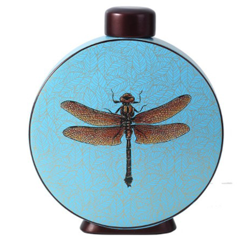 Ваза Blue Vase Dragonfly Голубой Коричневый Ваза Blue Vase Dragonfly Голубой Коричневый в Барнауле | Loft Concept