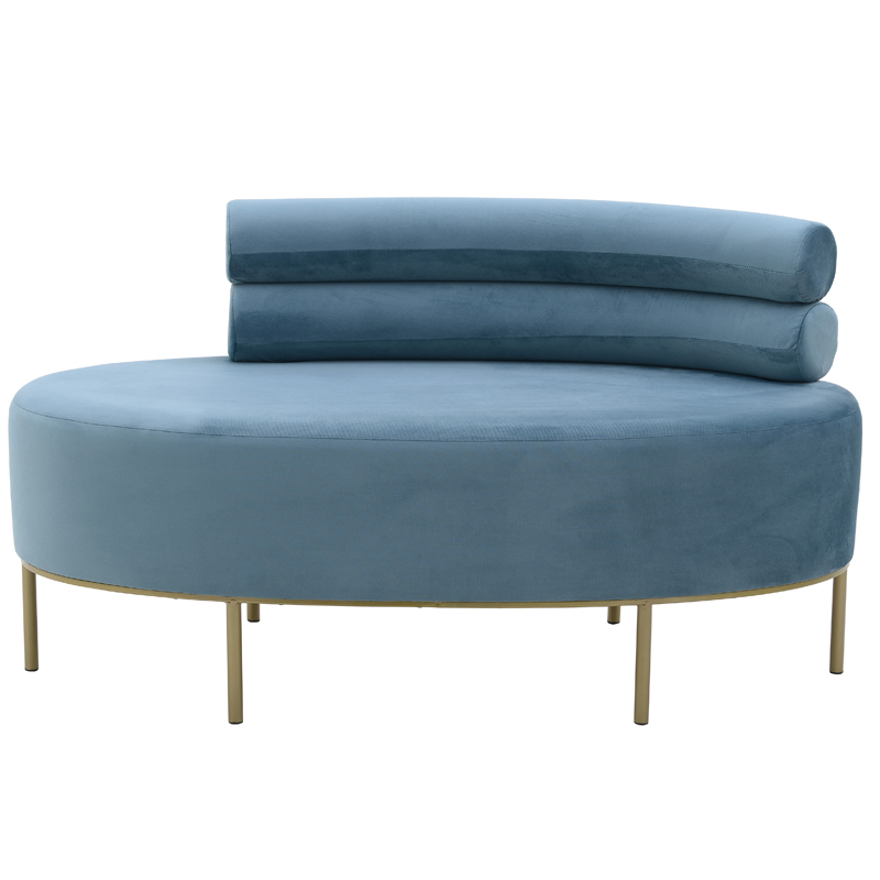 Кушетка Fening Lounge Blue Светло-синий Золотой Кушетка Fening Lounge Blue Светло-синий Золотой в Барнауле | Loft Concept