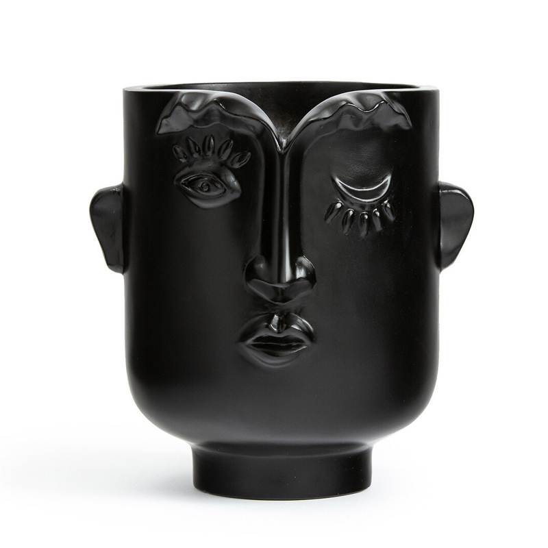 Ваза Black Head Vase Глянцевый черный Ваза Black Head Vase Глянцевый черный в Барнауле | Loft Concept