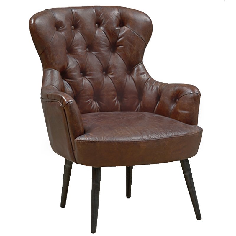 Кресло AEKERMAN CLUB CHAIR Коричневый Черный Кресло AEKERMAN CLUB CHAIR Коричневый Черный в Барнауле | Loft Concept