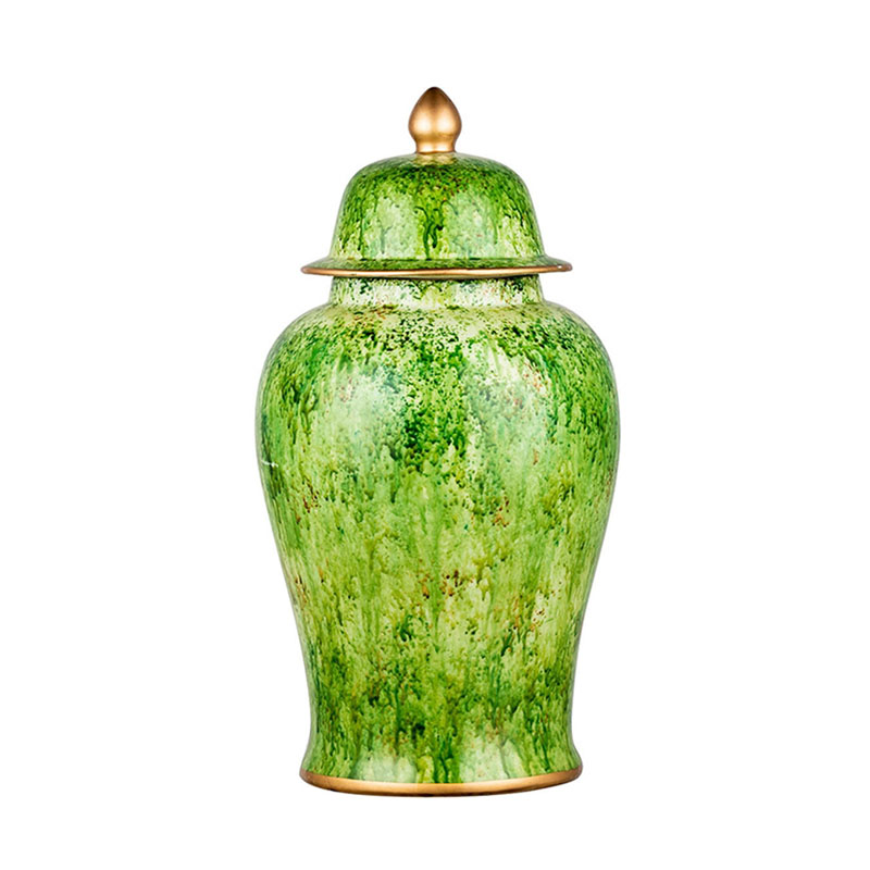 Ваза Vase Gold Edging 24 Зеленый Золотой Ваза Vase Gold Edging 24 Зеленый Золотой в Барнауле | Loft Concept